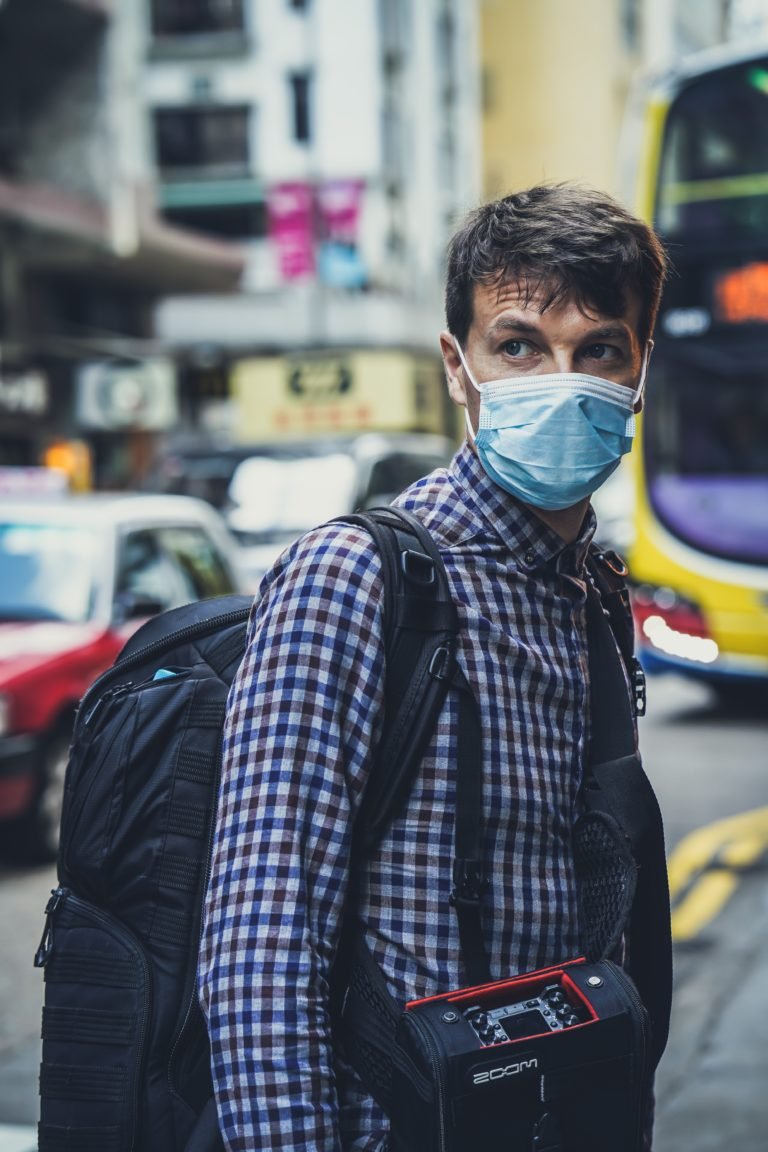 man wearing medical mask