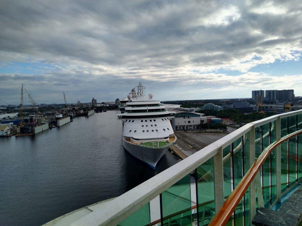 Brilliance of the Seas, as seen from the Serenade of the Seas in Port Tampa, FL Nov 11th 2021