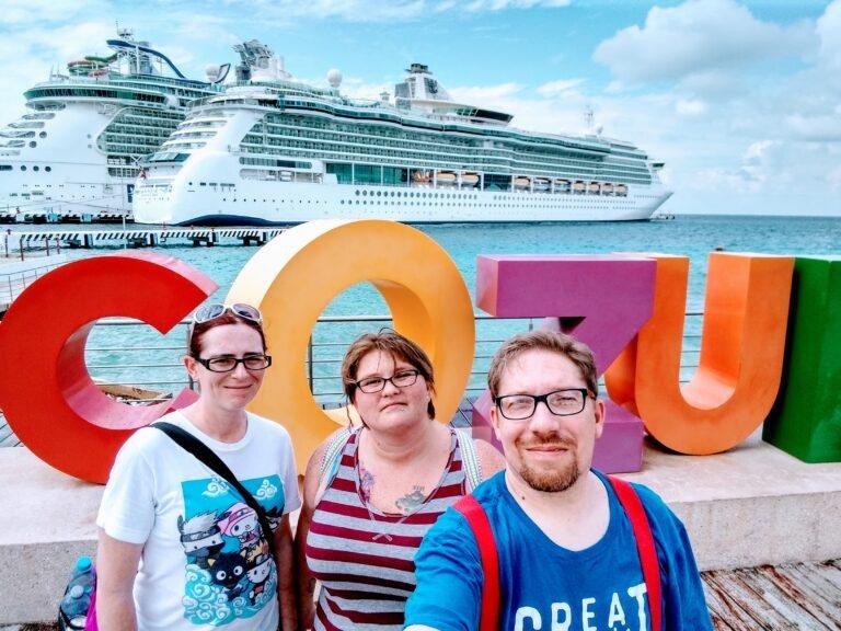 Serenade of the Seas as seen from Cozumel Mexico dock