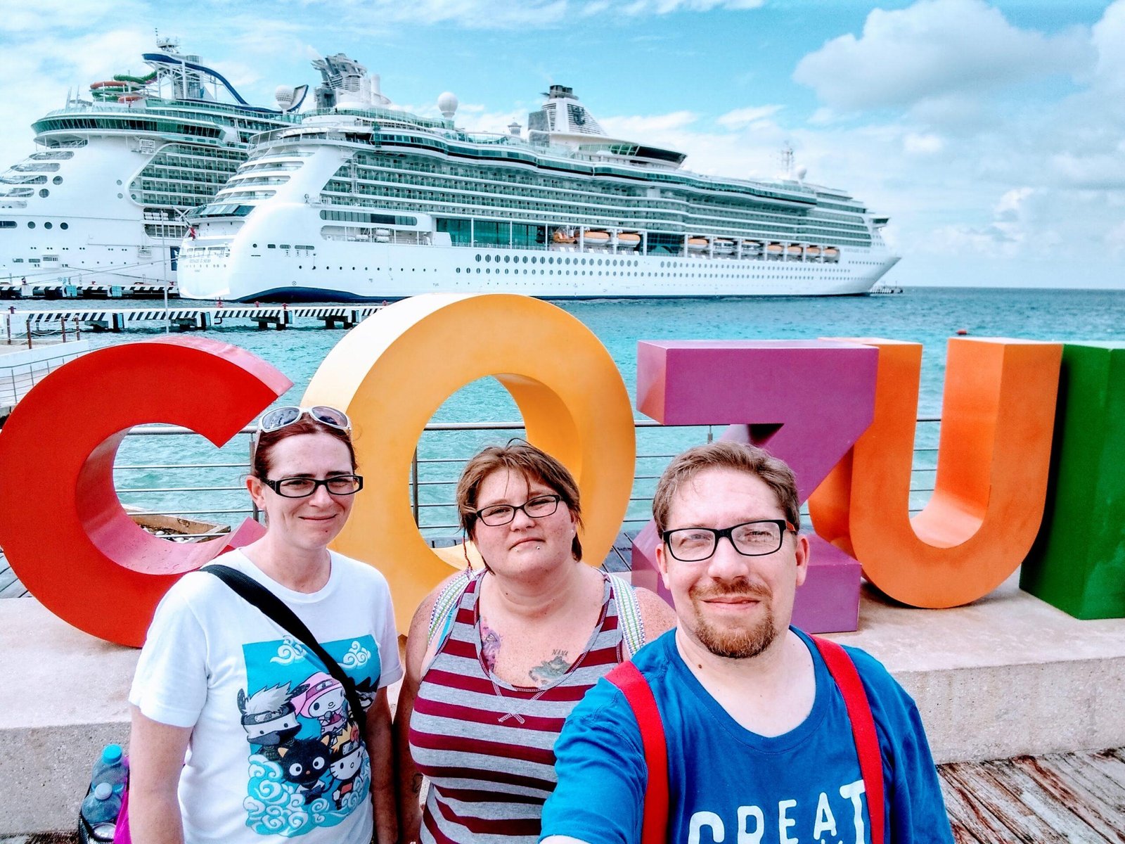 Serenade of the Seas as seen from Cozumel Mexico dock