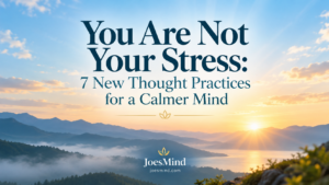 A person facing daily responsibilities and stress while looking toward a calmer, more hopeful perspective